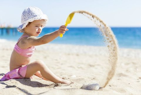 Una spiaggia per bambini